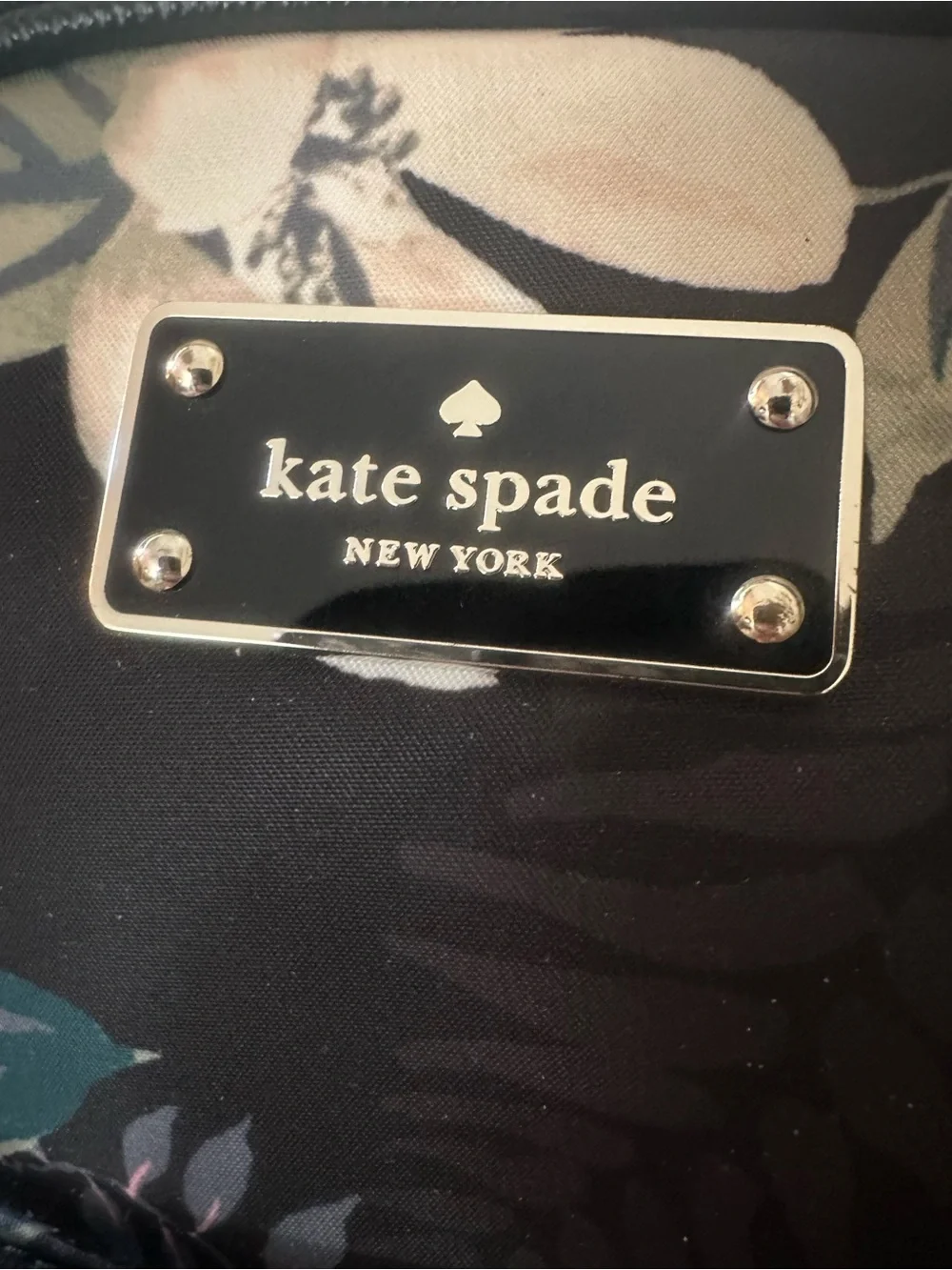 kate spade Black Floral Wilson Road Botanical Small Bradley Backpack